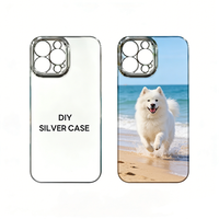 Coques de téléphone 3D vierges pour sublimation, artisanat DIY, coques de téléphone mobiles de luxe argentées, impression en gros pour artisans et fabricants en vrac