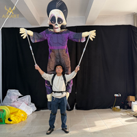 Marionnette gonflable géante de 3,5 m en forme de sorcière fantôme ou squelette humain, idéale pour les défilés et événements, marionnette gonflable de crâne pour Halloween