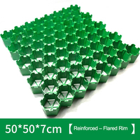 Grille de pavage en plastique alvéolaire HDPE pour allée, tapis de plantation d'herbe, 500x500x40mm, taille personnalisable, vente en gros usine