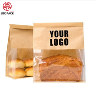 Sacs en plastique durables de qualité alimentaire imprimés sur mesure avec fenêtres transparentes et fermeture à clip pour l'emballage du pain/du toast