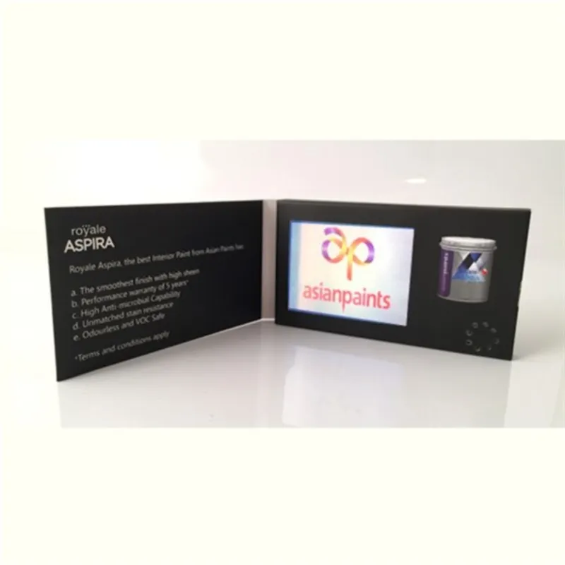 छोटे स्क्रीन मिनी जेब कॉम्पैक्ट और बहुमुखी मिनी वीडियो स्क्रीन के लिए व्यापार नाम कार्ड, शादी के निमंत्रण, और संगीत कार्ड