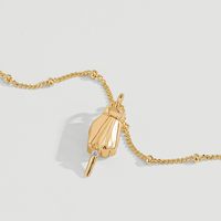 Collier pendentif geste de la main plaqué or, chaîne cubaine, bijoux punk gothiques, breloque tendance pour femme, accessoire de mode