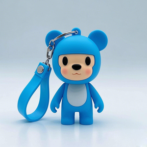 Usine nouvelle mode Anime porte-clés 3D Carton en plastique PVC souple Figurine personnalisée porte-clés - Product Image 5