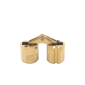 Charnière encastrée en cuivre à 180 degrés, silencieuse, pour meubles, portes, tables et chaises - Product Image 2
