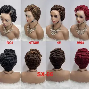 Letsfly Pixie Wigs 13X4 Lace Frontal Human Hair Wigs Ear To Ear Short Cut Wigs Remy Hair Wholesales 5pcs Free Shipping