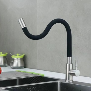 <span class=keywords><strong>Robinet</strong></span> de cuisine en acier inoxydable <span class=keywords><strong>noir</strong></span>, orientable à 360 degrés, pour évier, eau froide uniquement, vente en gros d'usine - Product Image 2