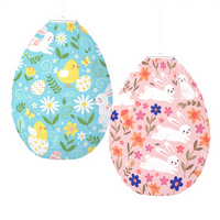 Lanterne décorative en forme d'œuf de Pâques pour adultes, thème printemps, lapin, œuf suspendu, lanterne en papier