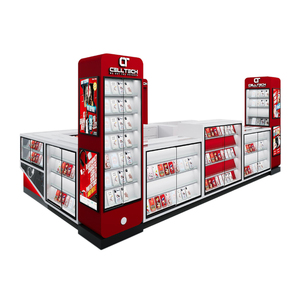 Tùy chỉnh điện thoại di động kiosk kính tủ điện thoại di động Showcase hiển thị tủ Điện thoại Phụ kiện hiển thị kệ - Product Image 3