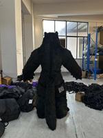 Costume de mascotte de loup gonflable en peluche réaliste pour adultes Halloween taille XL