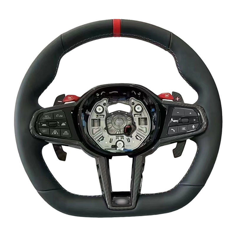 Leather+Red Stripe+M Stitching