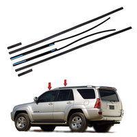 Kit de 6 bandes d'étanchéité pour pare-brise et garnitures de toit en caoutchouc pour Toyota 4Runner/Hilux Surf (N210 N215) 2003-2009