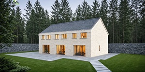 Villa moderne à deux étages avec structure en béton et grandes fenêtres vitrées pour un espace de vie extérieur - Product Image 3