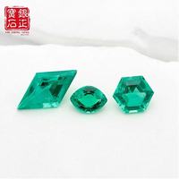 Esmeraldas Colombianas Hidrotermales Cultivadas en Laboratorio, Color Verde Intenso, Corte Mixto, Piedras Sueltas con Certificado AGL para Joyería, Venta al Por Mayor