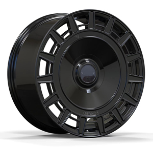 Jante en alliage forgée monobloc noire brillante haute résistance, largeur 8J, 5x120/5x114.3, adaptée pour Ford Land Rover Maybach - Product Image 2