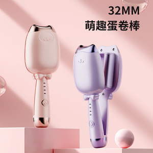 เครื่องม้วนผมเซรามิกแบบพกพาขนาดเล็ก สำหรับผมแห้ง พร้อมระบบล็อคเก็บอุปกรณ์ด้วยปุ่มเดียว - Product Image 4