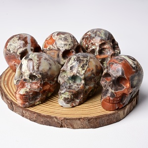Calaveras de Ágata Estilo Bohemio al por Mayor, Talladas en Piedra de Cristal para Decoración del Hogar Única y Regalos Navideños - Product Image 5