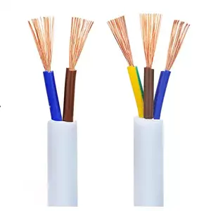 Electrical Cable 2X1.5mm 2X2.5mm BS6004 H03VV H05VV Twin Flat with Earth Wire