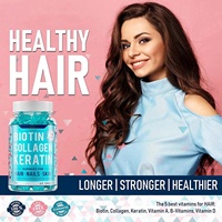 Solilan Private Label Haar Groei Max Kracht 10000mcg Vegan Biotine Gummies voor Haar Huid Nagels Biotine Gummies 3-in-1 Gummy