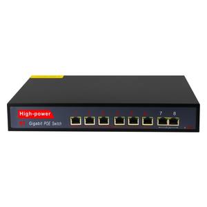 6-портовый гигабитный PoE-коммутатор Extreme Power 802.3bt PoE++, 90 Вт на каждый порт, общая мощность 450 Вт, 10/100/1000 Мбит/с - Product Image 1