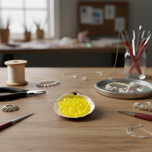 ILAN Perline Rotonde Gialle da 10mm per Creazione di Gioielli - Product Image 3