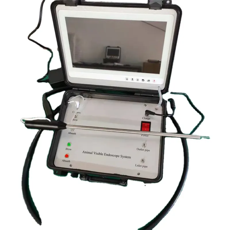 Strumento veterinario portatile visualizzato endoscopio artificiale pistola per l'inseminazione per animali da compagnia attrezzature per la zootecnia