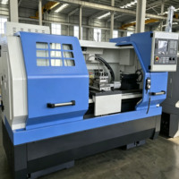 Torno CNC de bancada plana de un solo husillo de alta resistencia CK6140 automático para taladrado y roscado de ejes y discos metálicos