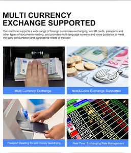 स्वयं सेवा सिक्का नकद परिवर्तन मशीन मुद्रा विनिमय एटीएम स्वचालित विदेशी मुद्रा विनिमय मशीन - Product Image 5