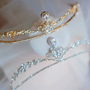 Couronne de Mariage pour Femme, Accessoires Cheveux, Coiffe de Mariée, Bijoux de Cheveux de Fiançailles, Diadèmes en Cristal Scintillants, Diadèmes de Concours, Tiare de Fête - Product Image 5