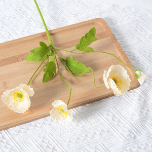 Hot Bán Đổ Xô Papaver Rhoeas Bất Cảm Ứng Lụa Nhân Tạo <span class=keywords><strong>Poppy</strong></span> Hoa Cho Hoa Sắp Xếp Halloween & Giáng Sinh Trang Trí - Product Image 2