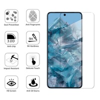Verre trempé pour Google Pixel 8 7A 6 5A Protecteur d'objectif de caméra Protecteur d'écran anti-rayures sensible au toucher pour Google pixel 7