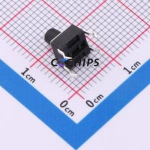 J1L0753110 Tactile Switch Through hole Component (THT)-4P,6x6mm Switch Single Pole Single Throw Round Button 2.6N 6mm - Product Image 2
