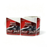 Autocollants personnalisés pour étiquettes de liquide de lavage auto, étanches, pour bouteilles de shampoing auto, adhésifs, pour l'élimination de la saleté, conception personnalisée disponible