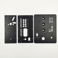 Fabrication sur mesure de tôles métalliques de précision, pièces estampées avec revêtement en poudre noire, ensemble de plaques de montage en aluminium