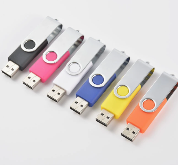 Creative Metal Swivel USB 3.0/2.0 Flash Drive Data Storage Custom Logo Color Wholesale New 8GB 16GB 32GB 64GB 128GB