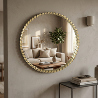 Miroir mural en métal, vente en gros, accessoire de décoration pour la maison, 60,96*3,18*68,58CM, miroir mural en métal pour salon moderne
