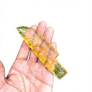 Best Hand Knapped Yellow <b>Glass</b> Knife Collection - Golden <b>Crystal</b> Ritual Blades, Decorative <b>Crystal</b> Display <b>Set</b>, Altar Decor Gift - Product Image 1
