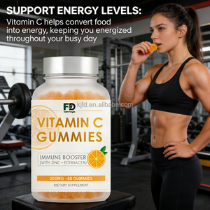 Permen Kunyah Vitamin C Zinc Echinacea, 250mg Penguat Imunitas, Rasa Jeruk Alami Bebas Gluten, 60 Buah untuk Dewasa & Remaja - Product Image 3