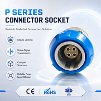 Connecteur circulaire médical push-pull 1P 7 broches à coque plastique rouge pour moniteurs ECG