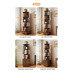 Thiết kế đơn giản nhà phòng khách đồ nội thất giá rẻ Giá hiển thị kệ sách với ngăn kéo lưu trữ trẻ em màu trắng xoay kệ sách - Product Image 5