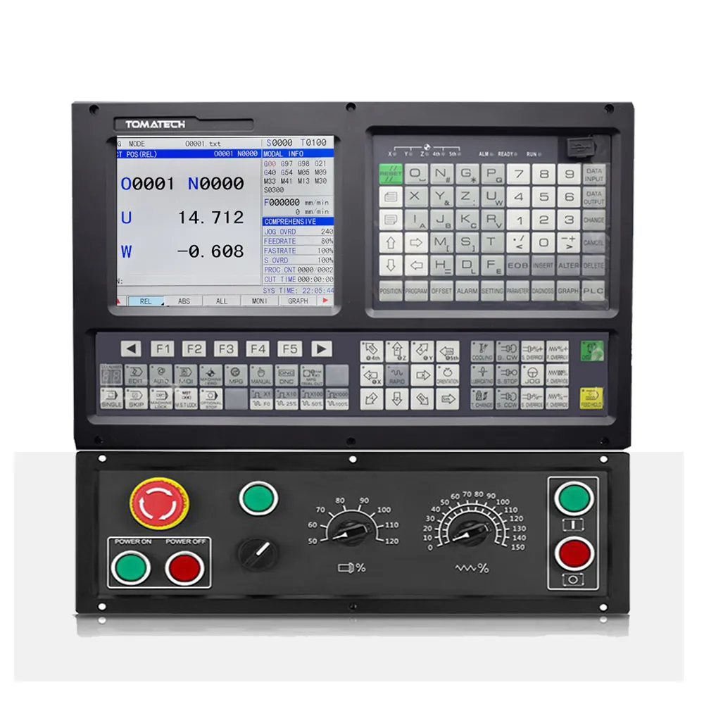 2 eksenli torna ve torna CNC uzaktan kumanda ile yeni İngilizce kontrol paneli ARM + DSP + FPGA usb cnc komple kiti