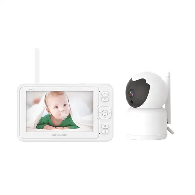 Wholesale 4.3inch 5inch LCD Display with 2MP wireless ip Camera baby video monitor Temperature detection support Feeding Remind