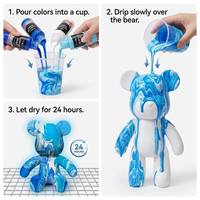 Peinture acrylique fluide non toxique 500 ml pour création d'ours liquides, kit d'art DIY à haute fluidité pour verre, toile, papier – Qualité professionnelle
