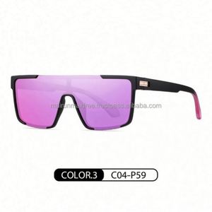 Custom Wholesale Tr90 <b>Frame</b> High Quality Fashion Tac Lens Side Shield Safety Polarized UV400 Square Full <b>Frame</b> Sunglasses Blue - Product Image 6