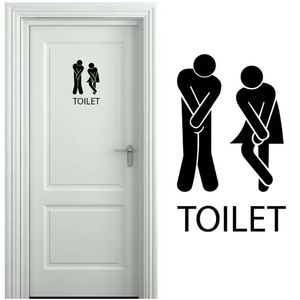 Autocollants de <span class=keywords><strong>porte</strong></span> et mur de toilette <span class=keywords><strong>pour</strong></span> décoration de salle de bain, décalcomanies imperméables, papier peint en vinyle, affiche, décoration murale - Product Image 3