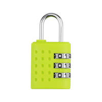 Mini cadenas à combinaison à 3 chiffres en alliage de zinc, revêtement en plastique ABS, léger, pour bagages de voyage