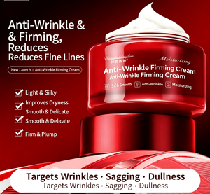 Crème Visage Anti-Rides en Pot Rouge, Lotion Visage Raffermissante et Hydratante pour les Rides Fines, Utilisation Jour - Product Image 2
