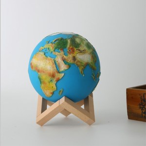 Lampada da terra per pittura ricaricabile all'ingrosso della fabbrica 15cm che cambia colori con supporto in legno - Product Image 5