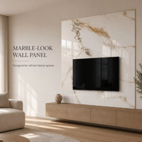 Panneau PVC UV en marbre sans formaldéhyde pour la décoration murale intérieure des maisons familiales