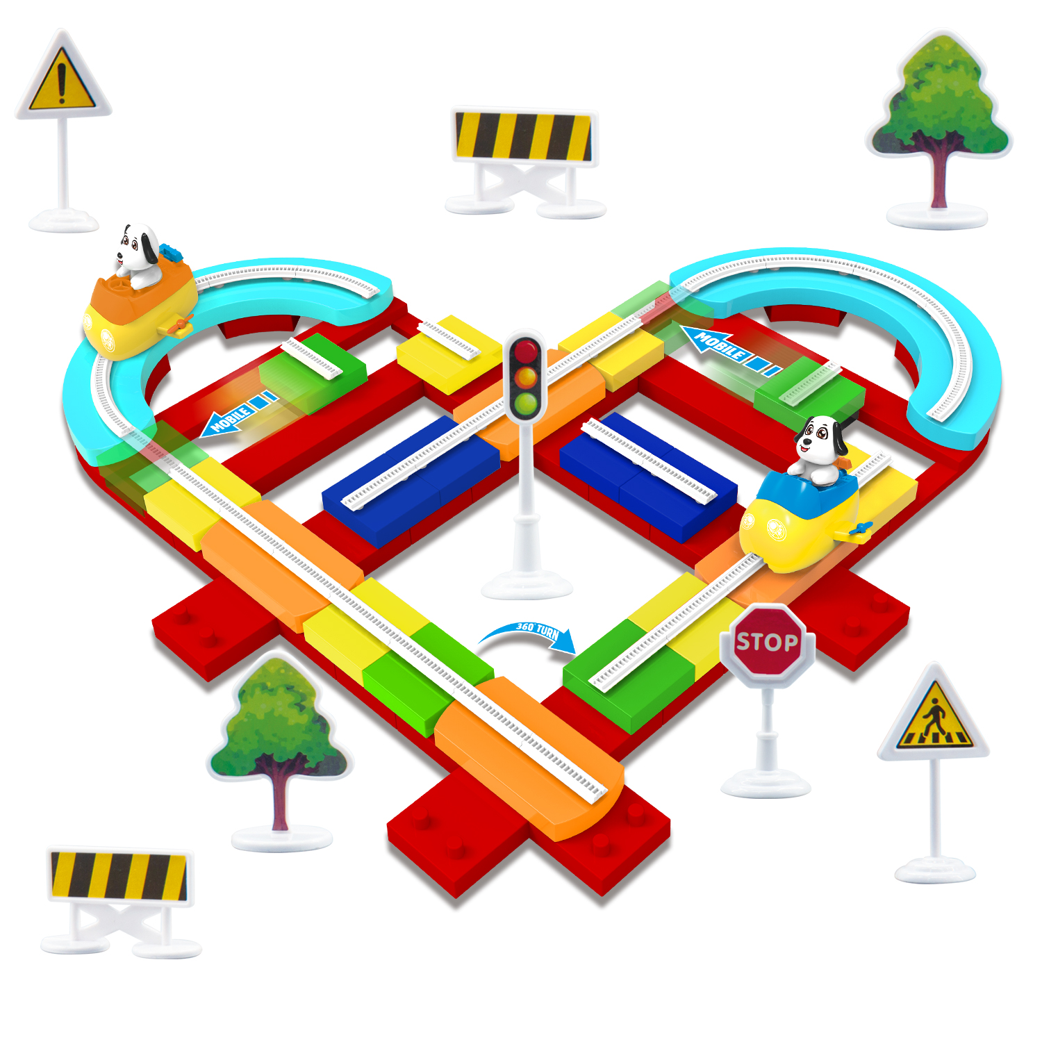 ЭК. Чист. Пластиковые строительные блоки треки с 102 шт. электрической железной дороги самодельный сборный блочный игрушечный кирпич для детей