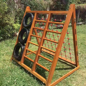 Küçük boy çocuklar ahşap açık oyun alanı çok fonksiyonlu açık eğlence parkı ahşap ekipmanları çocuklar için - Product Image 2